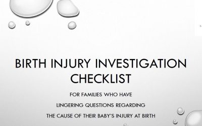 A Checklist For HIE And Other Birth Injury Concerns